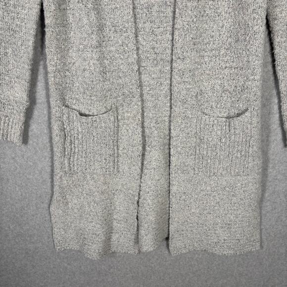 Peyton Jensen Cardigan Sweater‎ Small Gray Duster Chunky Long Lounge Cozy Comfy - Picture 4 of 13